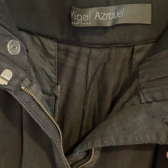 Yigal Azrouel Black Pleated Ankle Pant - Picture 9 of 14